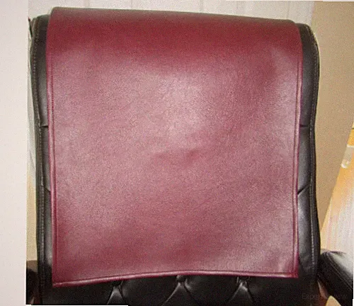 Burgundy Genuine Leather Recliner Slipcover Cover Headrest Furniture Office Home