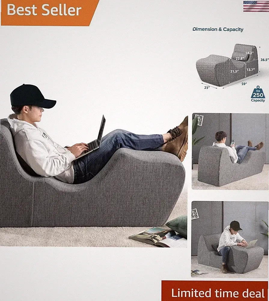 No Assembly Required: Lotus Zero Gravity Chaise Lounger with Ergonomic Comfort