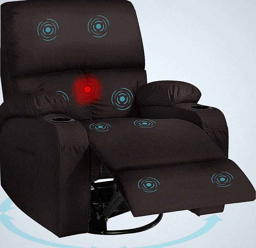 Rocking Recliner Chair, Massage Rocker Recliner Chair with Vibration Massage and