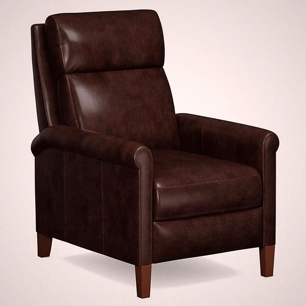 Sunset Trading Ethan Pushback Contemporary Leather Recliner in Espresso