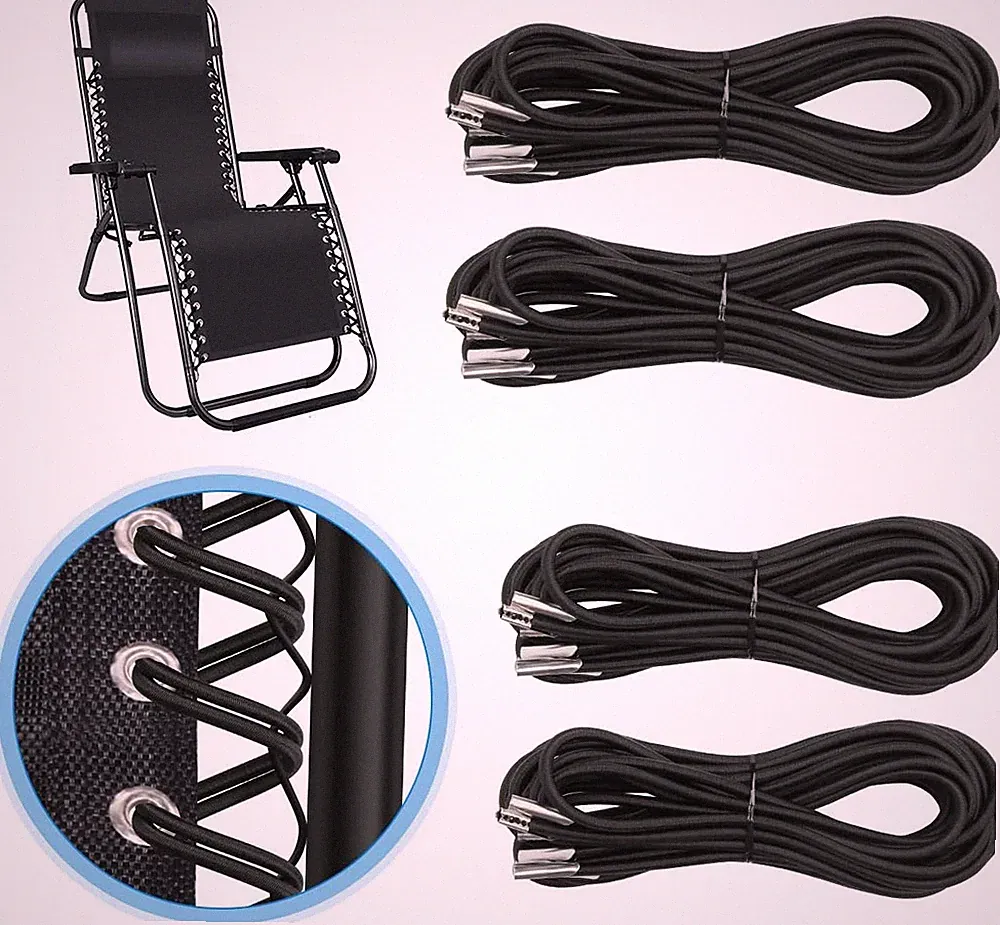 Universal Replacement Cord for Zero Gravity Chair, 4 Pack Elastic Cords Repair T